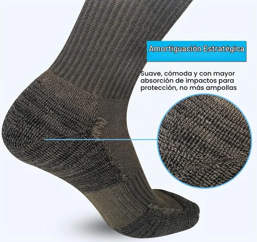 Vista 5 de APTYID Calcetines de trabajo acolchados que absorben la humedad para hombre (4-6 pares)