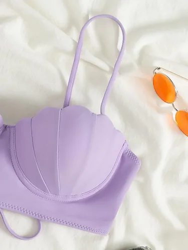 Vista 4 de ENJYOP Traje de baño de bikini para mujer con soporte ligero diseño de sirena