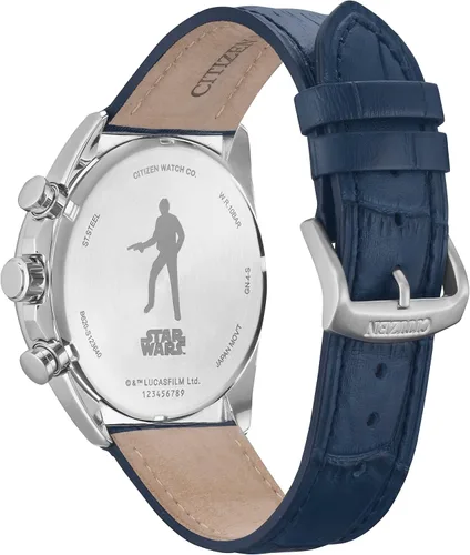 Vista 2 de Citizen Eco-Drive Star Wars - Reloj de cuarzo para hombre, Azul Patchwork, Halcón Milenio, Azul