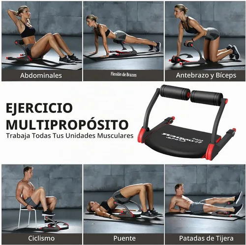 Vista 2 de Wonder Core Smart, Ab Machine, Ab Workout Equipment, Sit Up Machine & Exercise Equipment, Ab Crunch Machine for Stomach Workout, Ab Core Trainer Rojo