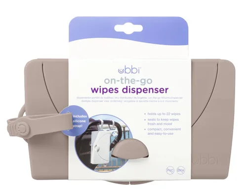 Vista 6 de Ubbi On-The-Go Dispensador de toallitas para bebés, contenedor de toallitas portátil para viajes, accesorio de bolsa de pañales imprescindible