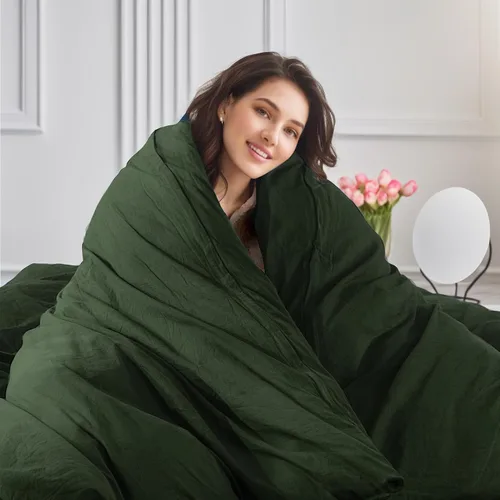 Vista 297 de NEXHOME PRO Funda de edredón Twin XL 100% algodón lavado, transpirable, duradera, texturizada, similar al lino, juego de ropa de cama para el hogar