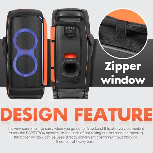 Vista 4 de Funda para altavoz compatible con JBL PartyBox Ultimate/Ultimate 2, sin ruedas