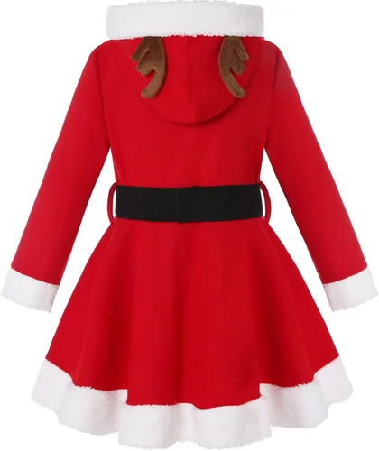 Vista 2 de Costumerry Santa Dress for Girls Christmas Santa Claus Dress Costume