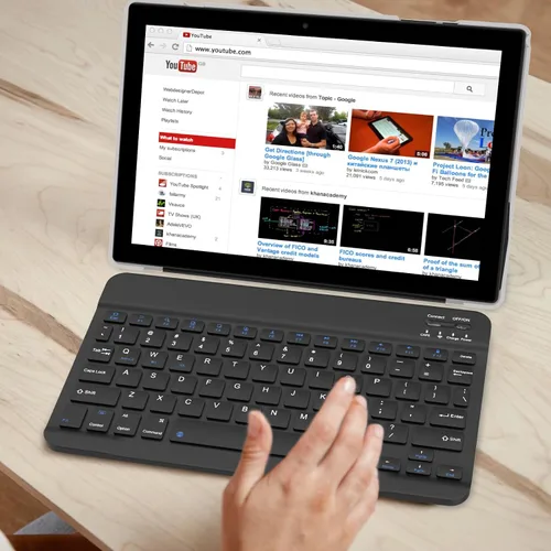 Vista 2 de Tablet de 10 pulgadas con teclado Tablet 2 en 1 Tableta Android 14 Tabletas Incluye estuche ratón lápiz capacitivo batería de 6000 mAh 8GB+64GB