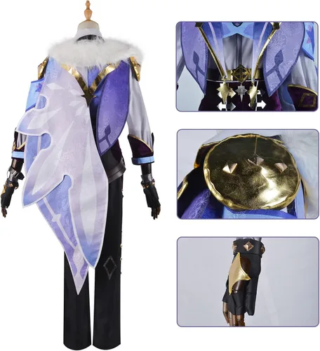 Vista 5 de Game Genshin Impact Kaeya Alberich Cosplay Costume for Halloween Carnival Party Suit
