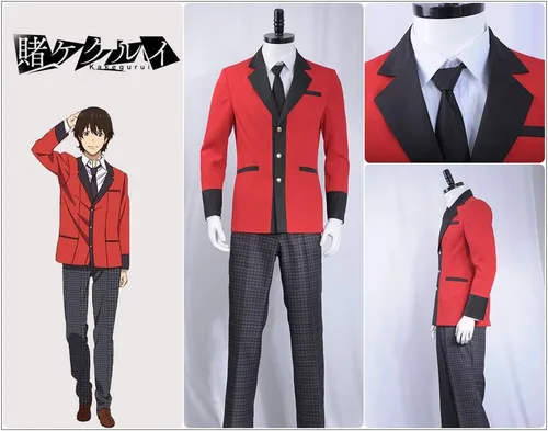 Vista 6 de Cos-Love Kakegurui - Disfraz de jugador compulsivo de anime Manyuuda Kaede, para hombre