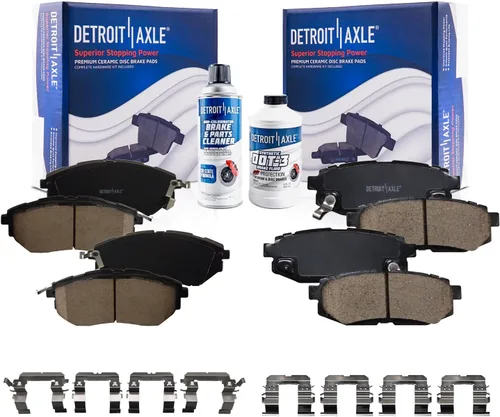 Vista 39 de Detroit Axle - Pinza de disco del lado del acompañante + pastillas de freno de cerámica de repuesto para Lexus HS250H Toyota RAV4 Prius V Scion xB