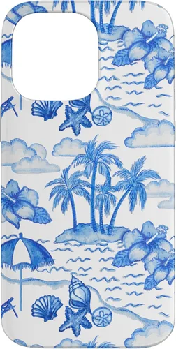 Vista 21 de Funda para iPhone 16 Coastal Nieta Preppy Hawaiian Hibiscus Coconut Girl