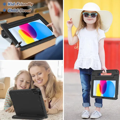 Vista 6 de LTROP Funda para Niños para iPad de 11ª Generación (A16) 2025/10ª Generación (10.9 pulgadas, 2022) con Protector de Pantalla, Funda con Mango