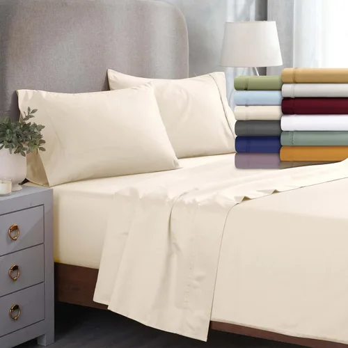 Vista 7 de Superior Juego de fundas de almohada estándar de 1200 hilos, 100% algodón egipcio, suave y transpirable, 2 piezas, color verde azulado