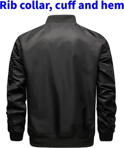 Vista 2 de TLZC Chaqueta militar impermeable para hombre
