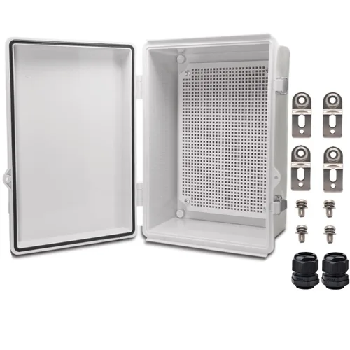 Vista 12 de Caja Eléctrica Impermeable para Exteriores Caja de Conexiones Resistente a la Intemperie IP67 Carcasa de Plástico ABS Caja de Proyecto para Gris