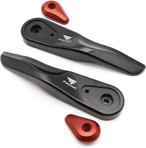 Vista 7 de Paramanos de motocicleta Billet Protectores de mano con deslizador para Ducati Multistrada 1260/1200/950 y Hypermotard 950 2015 en adelante, negro