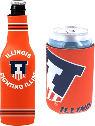 Vista 47 de College Team Color Logo Can & Bottle Holder Insulator Beverage Cooler Set