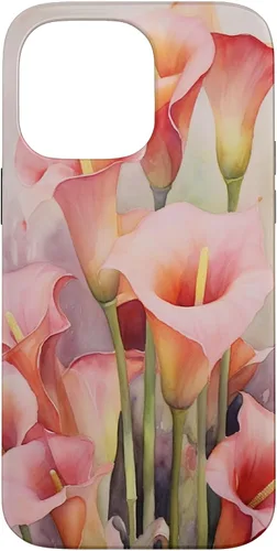 Vista 21 de Carcasa para iPhone 17 con diseño de flores de lirios de cala
