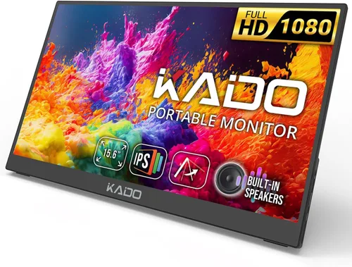 Vista 11 de Kado Paquete de 2 monitores portátiles FHD de 15.6" para computadora