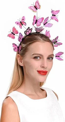 Vista 5 de Capa de alas de mariposa con máscara de hada para mujer, disfraz de Halloween