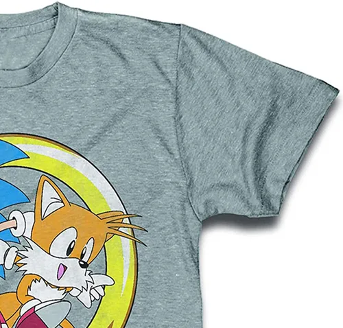 Vista 5 de SEGA Sonic The Hedgehog - Camiseta oficial para hombre, The Fastest Thing Alive