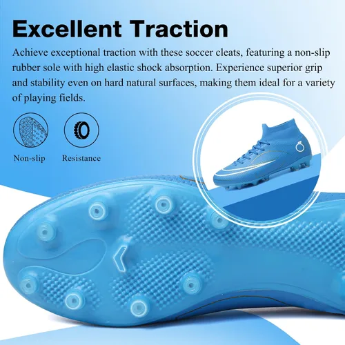 Vista 3 de Zapatos de fútbol para hombre y mujer, zapatos de fútbol para niño grande AGTF