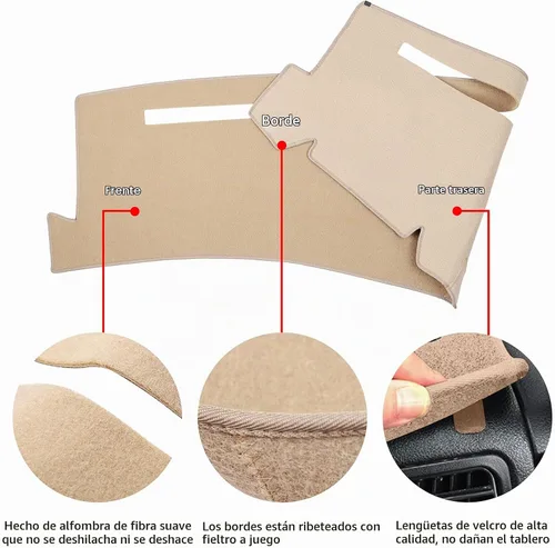 Vista 4 de Cubierta de salpicadero para Chevrolet Silverado 1500 2500 3500 1999-2006 Avalanche Chevy Tahoe Suburban GMC Sierra Yukon cubierta de tablero Beige