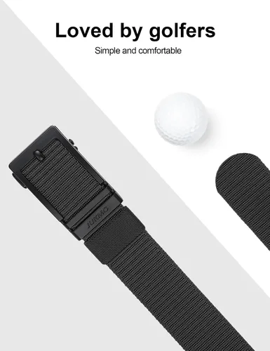 Vista 7 de JUKMO Cinturón de golf de trinquete para hombres, cinturón táctico de tela de nailon con hebilla deslizante automática