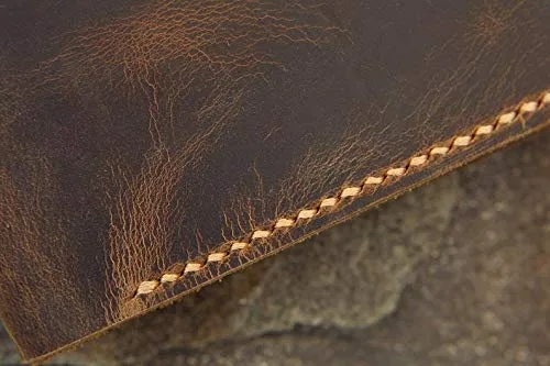 Vista 7 de Personalized distressed leather hobonichi techo cover vintage rustic leather hobonichi A5 A6 cousin cover HAX05S