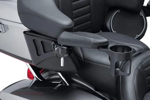 Vista 3 de Kuryakyn 8700 Accesorio de moto: Brazo de pasajero para Harley-Davidson Touring y Tri Glide 2014-20, negro brillante, 1 par
