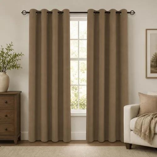 Vista 39 de Aquazolax Cortinas opacas de 45 pulgadas de largo, juego de 2 paneles para guardería, cortinas de tratamiento de ventanas con aislamiento térmico