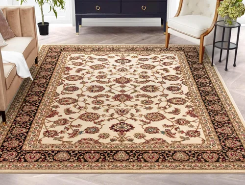 Vista 20 de Well Woven Barclay Collection Sarouk - Alfombra negra de 4 x 5 pies, para entradas, dormitorios pequeños, salas de estar Negro