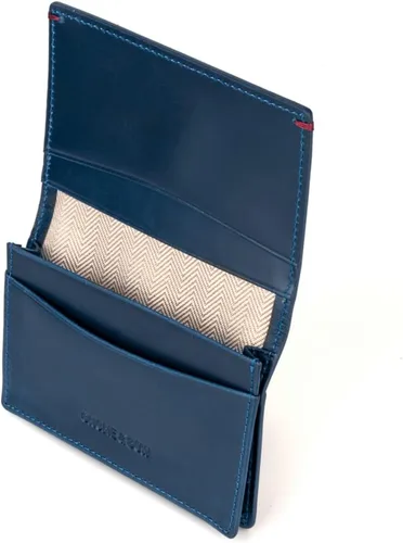 Vista 2 de Gnome & Bow - Cartera Gulliver con nombre (cuero encerado RFID), Azul, Cartera con tarjetero