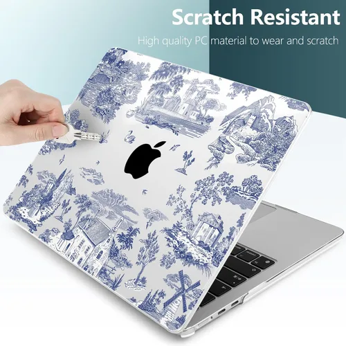 Vista 4 de Funda para MacBook Air de 15 pulgadas M5 M4 M3 M2 Chip 2026 2025 2024 2023 (modelo A3448 A3241 A3114 A2941), carcasa rígida con cubierta de teclado