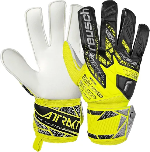 Vista 6 de Reusch Attrakt - Guantes de portero de apoyo para los dedos, guantes de portero de fútbol, flexibles, transpirables, duraderos, para césped