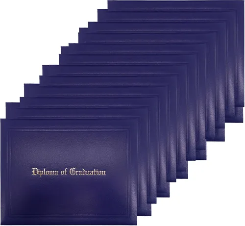 Vista 29 de GraduationMall Cubierta impresa para diploma para certificado 8.5 x 11 pulgadas, color negro, paquete de 1
