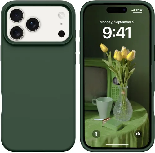 Vista 79 de GUAGUA Funda compatible con iPhone 17 Pro Max de 6.9 pulgadas, silicona líquida, goma de gel suave, delgada, forro de microfibra delgada