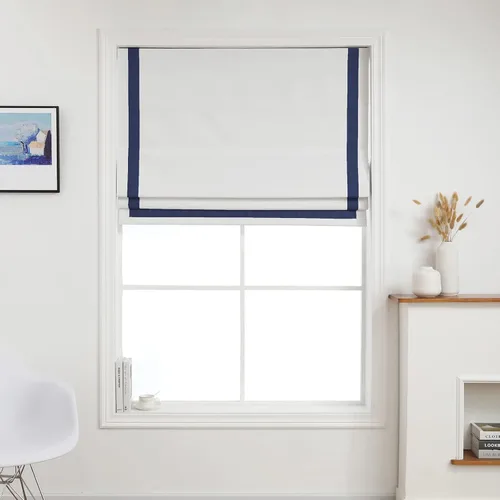 Vista 21 de Everyday Celebration Persianas romanas – 100 % opacas, sin cordón, para ventanas de interior, persianas con borde de cinta (negro) 23 pulgadas