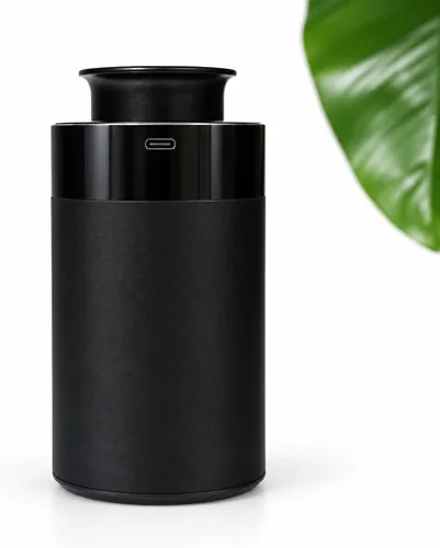 Vista 3 de H14 Mini difusor de aroma Difusor de coche - Diseño moderno, material de aluminio, luz indicadora LED, difusión de aire frío, difusor de aceite