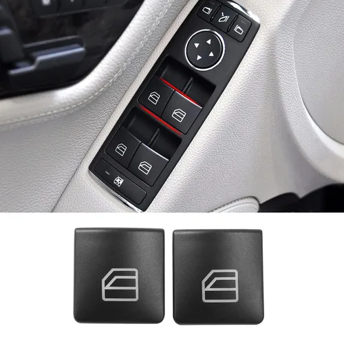 Vista 8 de Jaronx para cubiertas de botones del interruptor de ventana de Mercedes Benz, botones de interruptor de control de ventana eléctrica para Mercedes