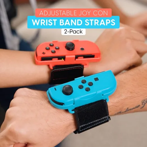 Vista 2 de TalkWorks Wrist Band Straps Compatible with Nintendo Switch - Wrist Straps for Just Dance 2023, 2022, 2021, 2020, 2019, 2018, 2015 - Joy-Con