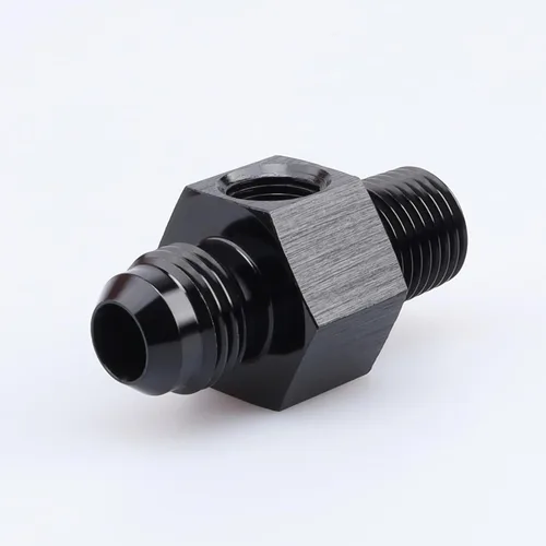 Vista 3 de AC PERFORMANCE Aluminio -6 AN macho a rosca NPT de 1/4 "con 1/8 "NPT Sensor Gauge/Gage Port Adaptadores de toma de presión, negro