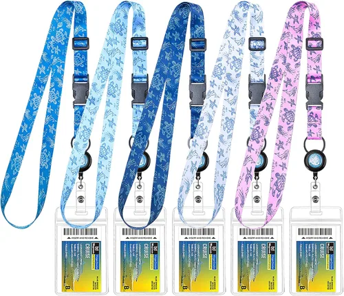 Vista 11 de MNGARISTA Cordón retráctil para tarjetas de crucero, cordones impermeables para tarjetas de crucero con soporte de identificación, paquete de 2
