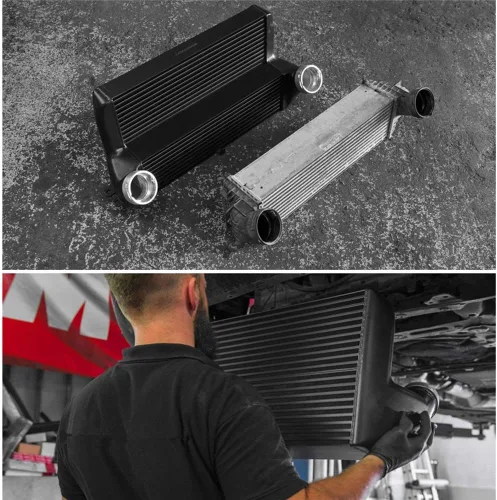 Vista 8 de Intercooler de competición de sintonización se adapta a los modelos BMW X5 o X6 de la serie E y la serie F