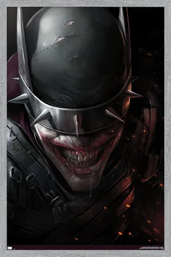 Vista 16 de Trends International DC Comics The Batman Who Laughs - Póster de pared de cara, 14.725 x 22.375 pulgadas, versión enmarcada de madera de granero