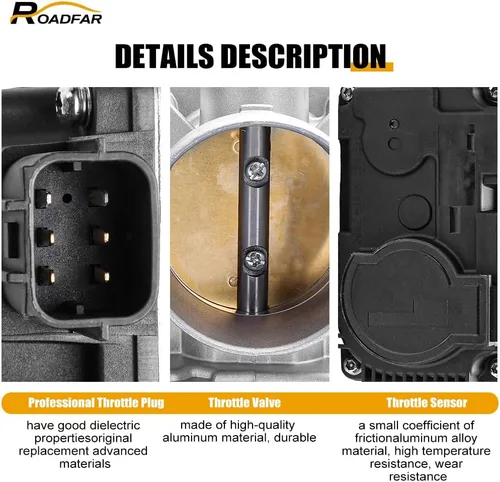 Vista 2 de Cuerpo del acelerador: 16119JF00B ROADFAR Fit para Nissan para Altima 2002 2003 2004 2005 2006 2.5l, para Nissan para Sentra 2002 2003 2004 2005