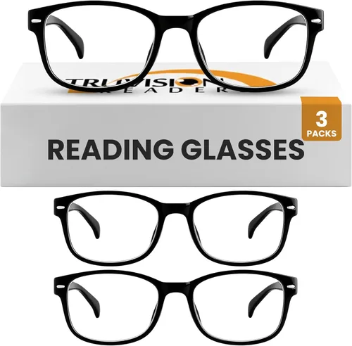 Vista 12 de TruVision 9505HP Reading Glasses - 1, 2, 3 Pack for Men & Women 9505 2 negro