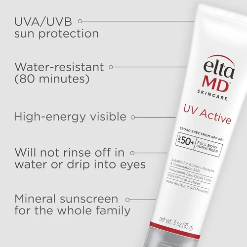 Vista 3 de EltaMD Protector solar mineral activo UV con óxido de zinc