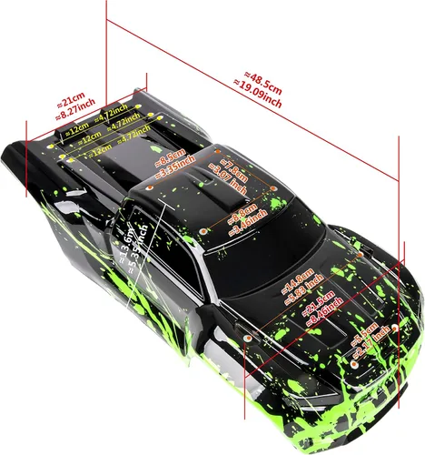 Vista 2 de Carrocería personalizada compatible con Sledge 6S 4WD 1/8 Truck Shell Cover (transparente sin pintar)