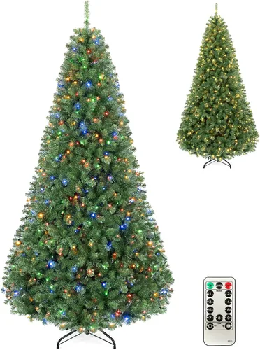Vista 39 de GOFLAME Árbol de Navidad preiluminado de 7.5 pies con control remoto 3-Verde