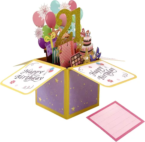 Vista 21 de Asmallgf Tarjeta Emergente Feliz 10 Cumpleaños para Hija Sobrina, Mejor Regalo de Cumpleaños para Niña Niño de 10 Años, Dulces Decoraciones