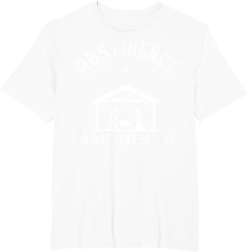Vista 13 de Abstinence 99.99 Percent Effective Nativity Christmas Joke T-Shirt